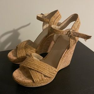 Stuart Weitzman Cork Platform Wedges